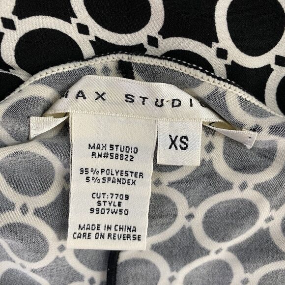 Max Studio Dress Womens XS Faux Wrap Stretch Black Work Office Career Corpcore - Picture 12 of 13